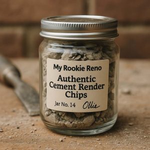 Cement Render Chips in a Jar