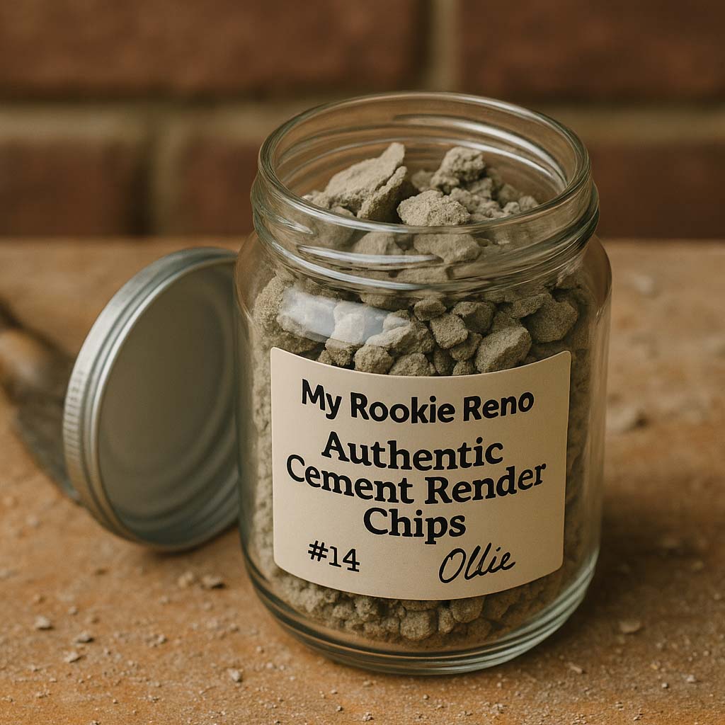 Cement Render Chips in Jar