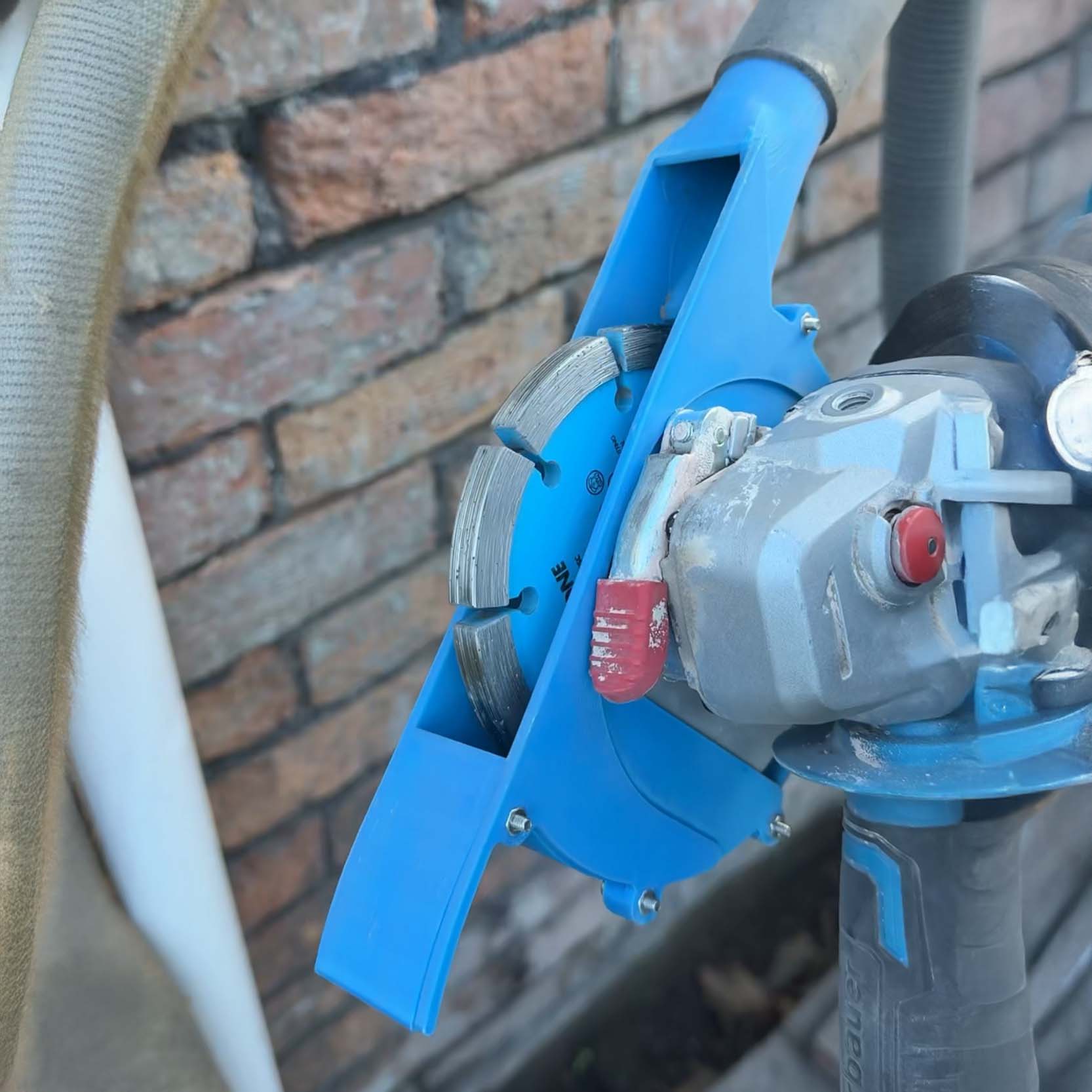 Mortar Rake Depth Guard for Angle Grinder with Dust Extraction